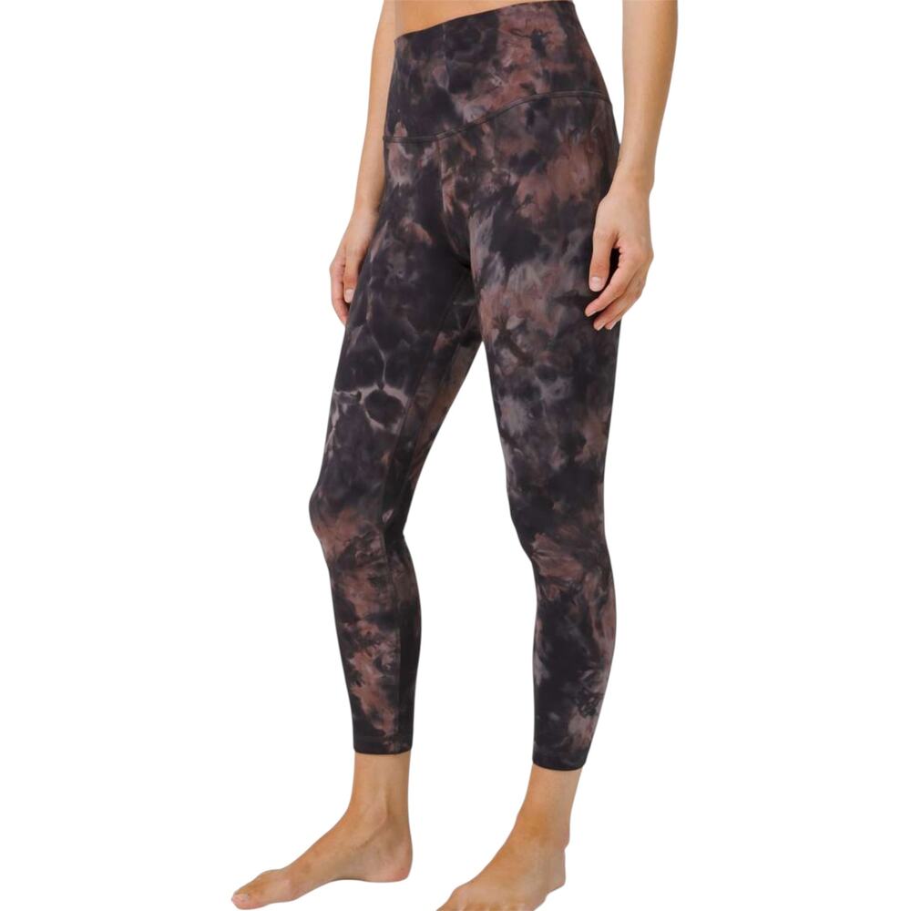 Lululemon Align Pant 25" Legging Pocket Diamond Dye Graphite Grey Pink Pastel 16